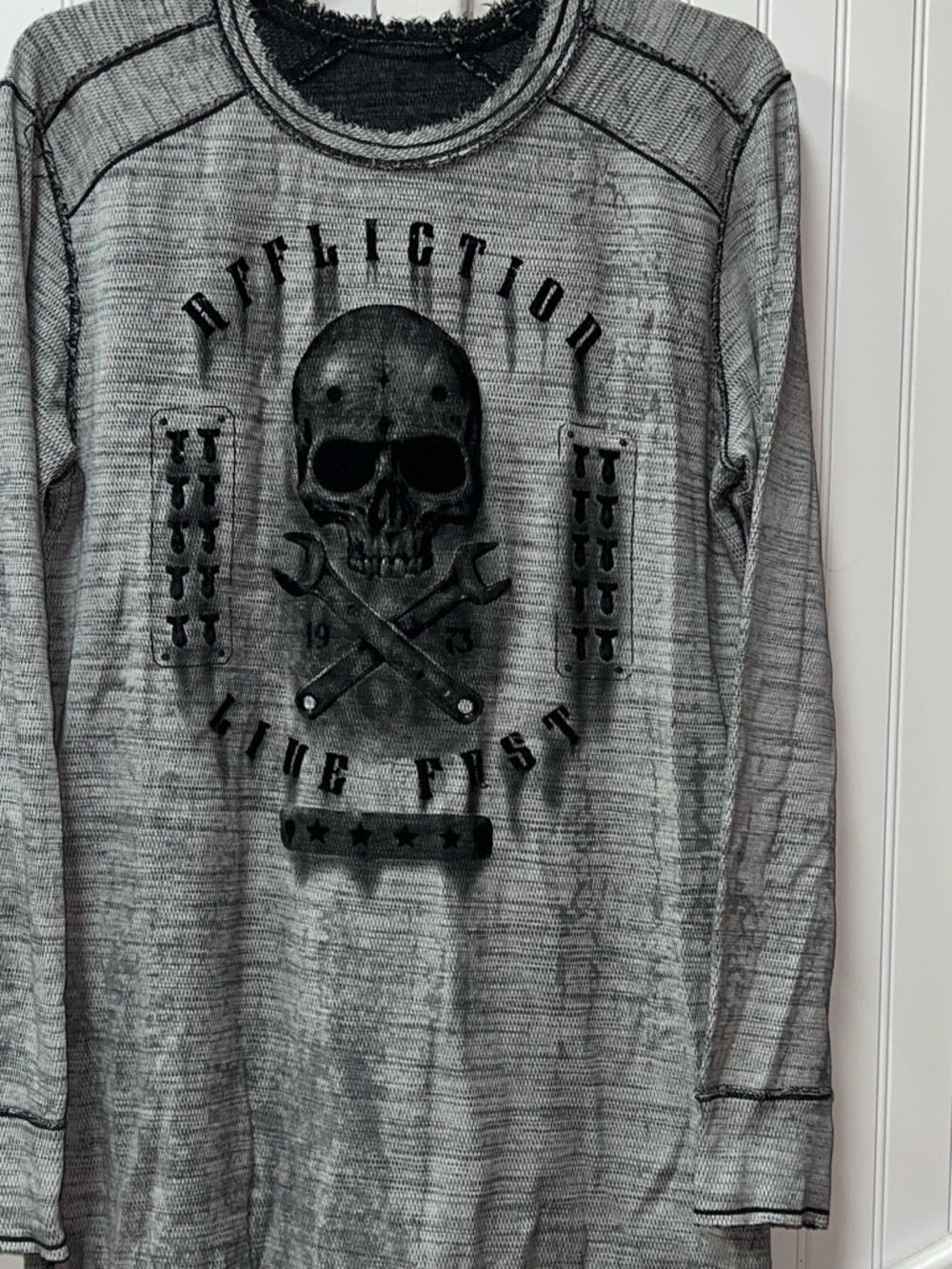 Affliction Motor Club Reversible Thermal L/S Shirt XXL Like New